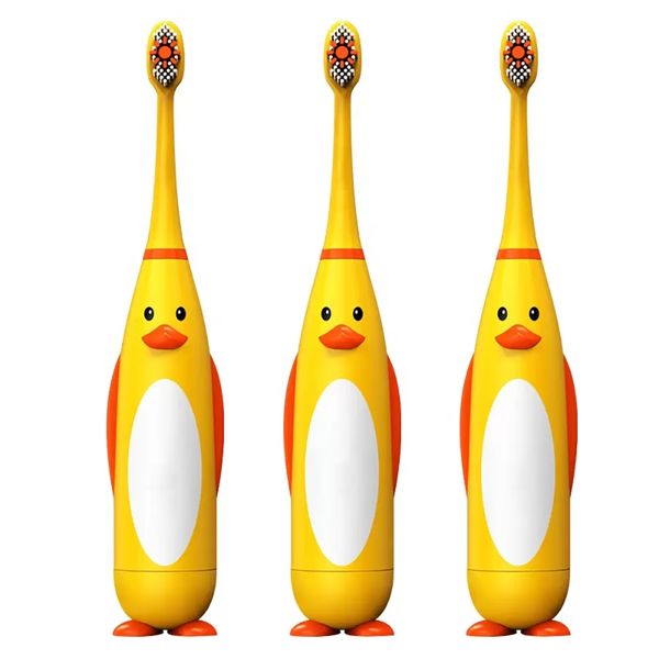 

kids electric toothbrush yellow duck cartoon design up to 90days