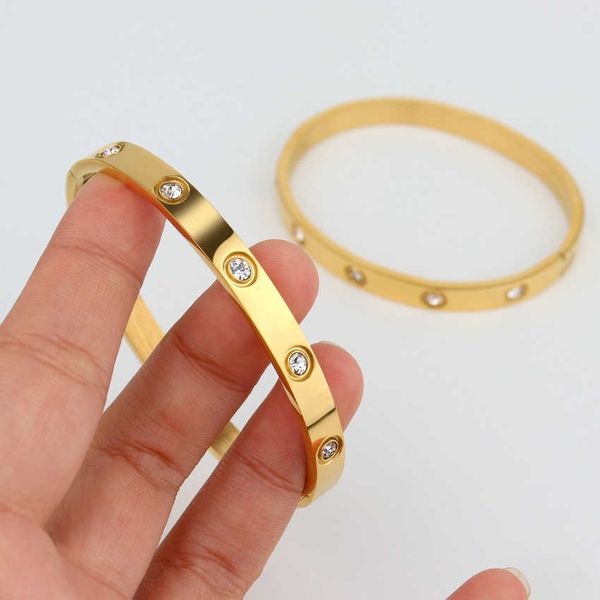 

designer bracelet carti jewelry bangle light luxury oval full titanium steel bracelet, Black