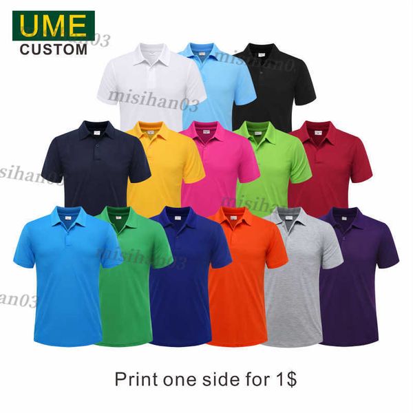 

men's polos 2023 summer casual short-sleeved polo suit personal company group custom polo shirt cotton men and women y2303, White;black