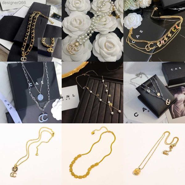 

never fade stamp luxury designer pendant necklaces designers stainless steel plated letter for women jewelry without box, Silver