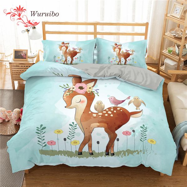 

bedding sets homesky cartoon deer girls boys bedding supplies mircoiber duvet cover double bed cover family life bedding supplies 230329