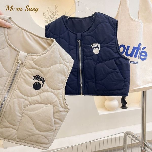 

waistcoat fashion baby boy girl vest cotton padded infant toddler child zipper outwear spring autumn winter clothes 1 7y 230329, Camo