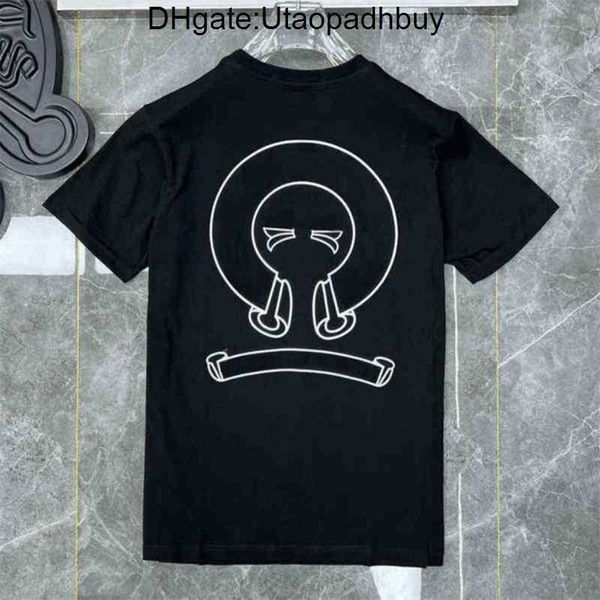 

fashion mens classic t shirts brand t-shirts ch white short sweater casual embossed letter horseshoe sanskrit cross pattern designers vftf, White;black