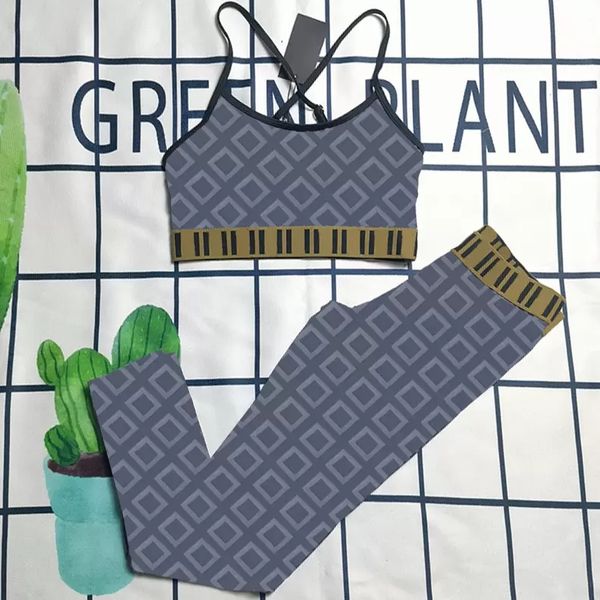 

women swim wear yoga outfits home textile fitness leggings fashion letter printed tracksuits sport bra