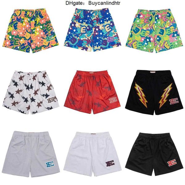 

summer eric emanuel shorts ee basic basketball shorts designer new york city skyline fitness sweatpants fanshion workout breathable loose qu, White;black