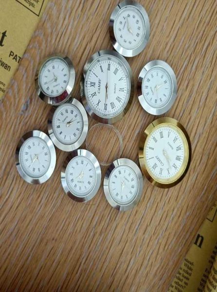 

37mm mini insert clock watch japanese movement gold metal fit up clock insert roman mumerals clock accessories8447791