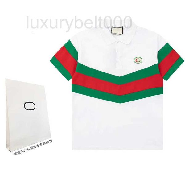 

women's polos designer spring/summer 2023 new couple style double g embroidery panel polo neck short sleeve t-shirt men's u3bq, White