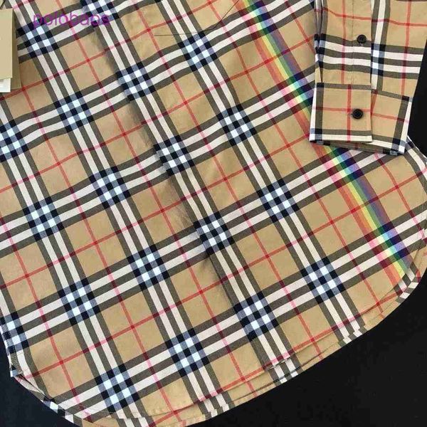 

plaid clothes rainbow brand burbersys shirt jlj1, White;black