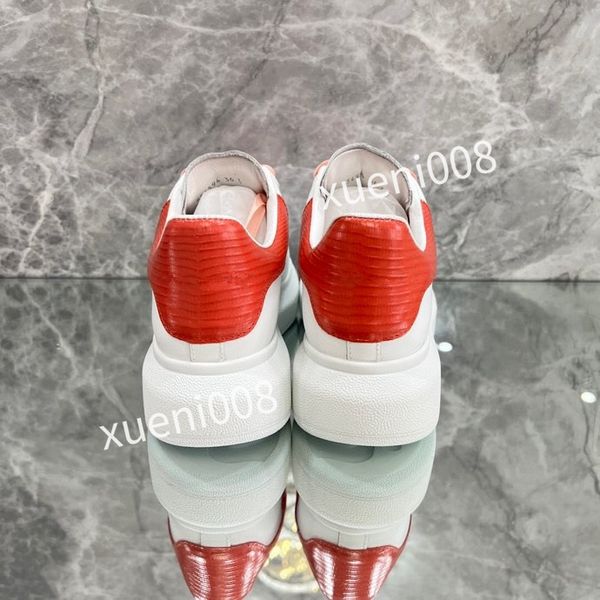 

casual shoes reflective chain reaction sneakers triple black white blue yellow luxury mens women shoe designer trainers2023, Red;white