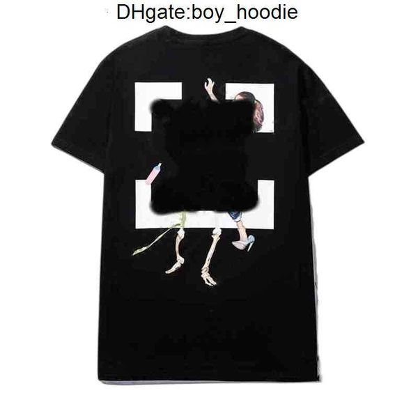 

off men's t-shirts offs summer fashion white and girls dancing oil painting short sleeve t-shirt printed letter the back print, White;black
