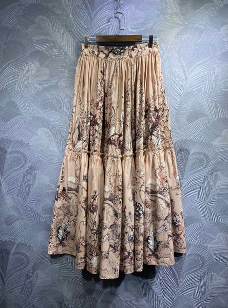 

skirts 2023 spring 2023 new cotton print waist length half dress, Black