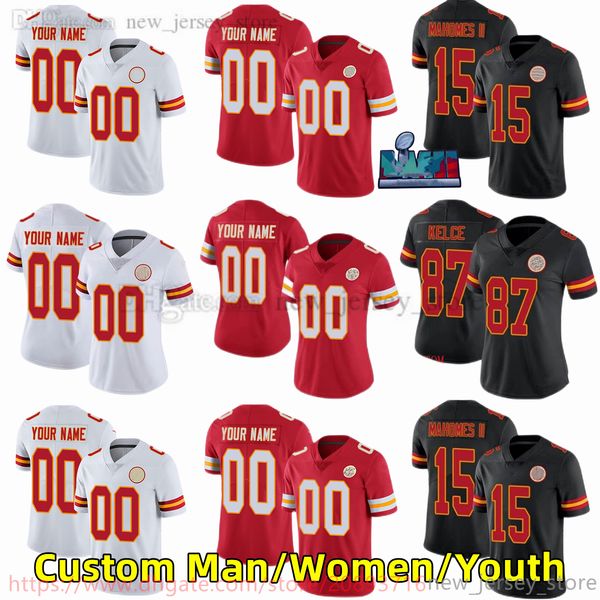 

custom s-6xl ncaa football jersey stitched 15 patrickmahomes 87 traviskelce 10 tyreekhill 9 jujusmith-schuster 55 frankclark 42 anthonysherm, Black