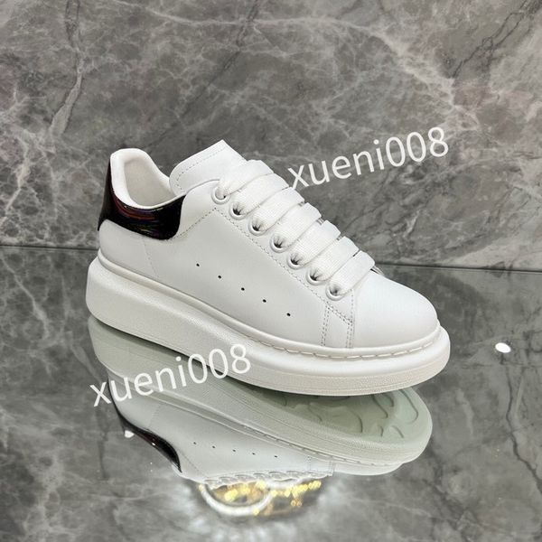 

2023new designer casual shoes womens leather lace-up sneaker cowhide fashion lady flat designer running letters woman shoe platform men gym, Red;white