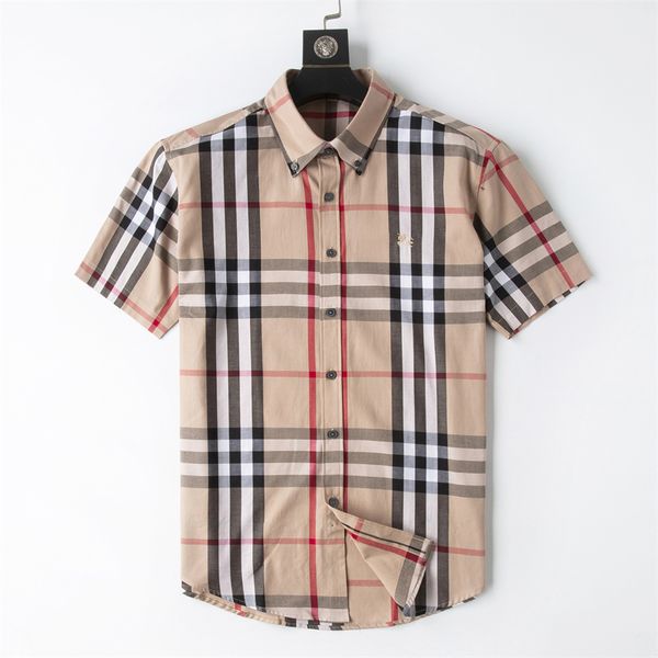 

summer men's shirts designer fashion classic comfortable casual business 100% cotton plaid men's formal shirt plus s-3xl, White;black