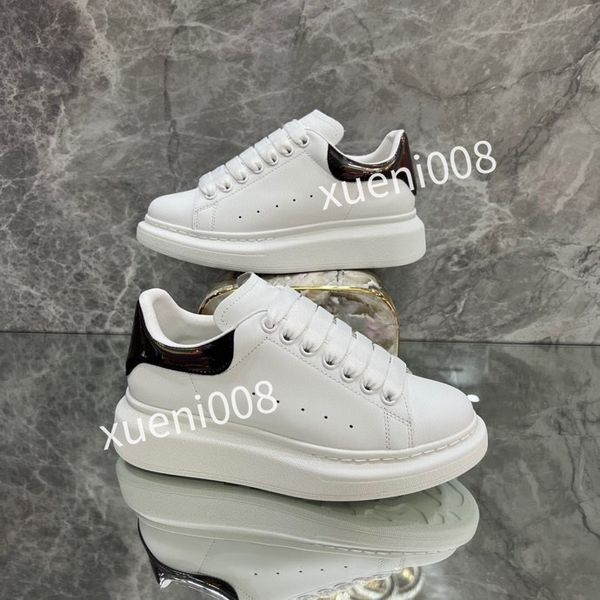

2023new designer casual shoes womens leather lace-up sneaker cowhide fashion lady flat designer running letters woman shoe platform men gym, Red;white