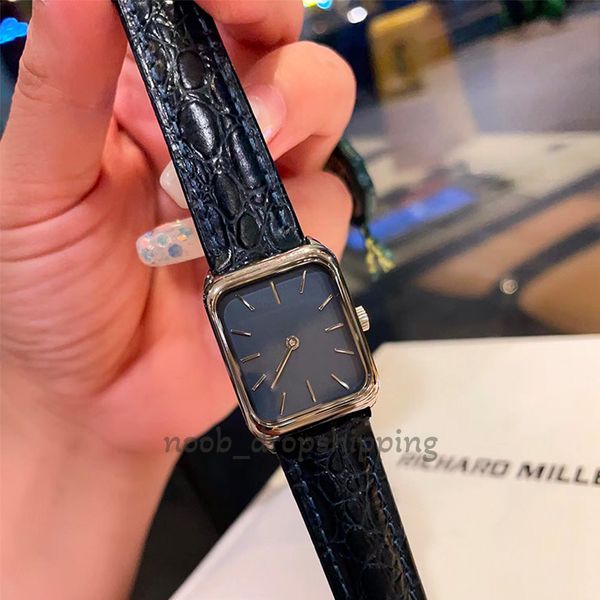 

noob_dropshopping women watch automatic quartz watch elegant dress minimalist watch with box rectangle leather strap watches waterproof, Slivery;golden