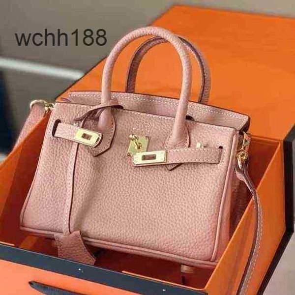 

2023 leather burkin shoulder cute handbag lychee woman birkins designer strap classic bags mini tote bag crossbody 20cm handbags m0me