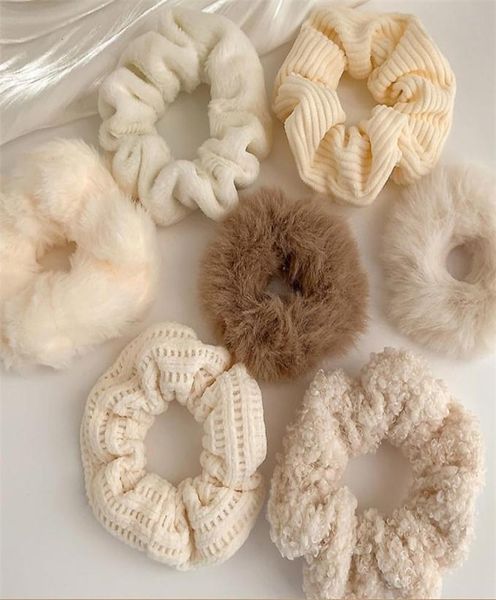 

4pcs 17 pcsset women hair scrunchies velvet solid color hair band for girls ponytail holder rubber bands hair accessories 2203094428236