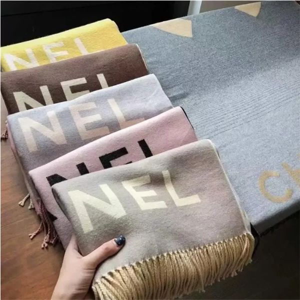 

stylish women cashmere scarf full letter printed scarves soft touch warm wraps with tags autumn winter long shawls 20 colors are optional aa, Blue;gray