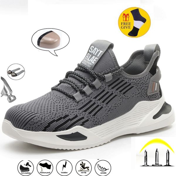 

dress shoes women and men work safety be applicable outdoor steel toe anti smashing puncture proof boots zapatos de seguridad 230329, Black