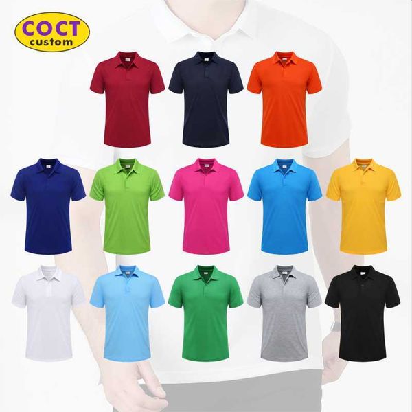 

men's polos summer casual short-sleeved polo shirts custom embroidery printing personalized design men and women coct 2022 y2303, White;black