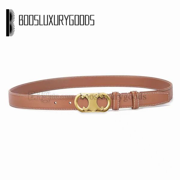 

fashion smooth buckle triumph belt retro design men's narrow waist belt women's width 2.5cm real cowhide 3-color optional new mode, Black;brown