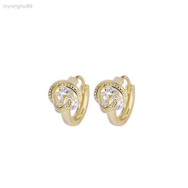 

charm earrings classic fashion inlaid aaa zircon popular simple versatile creative s3, Golden