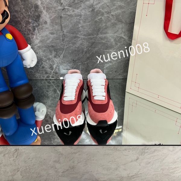 

mens casual shoes calfskin banded sneaker white black blue grey designer sneaker luxury trainers low fashion men women sneakers2023, Red;white