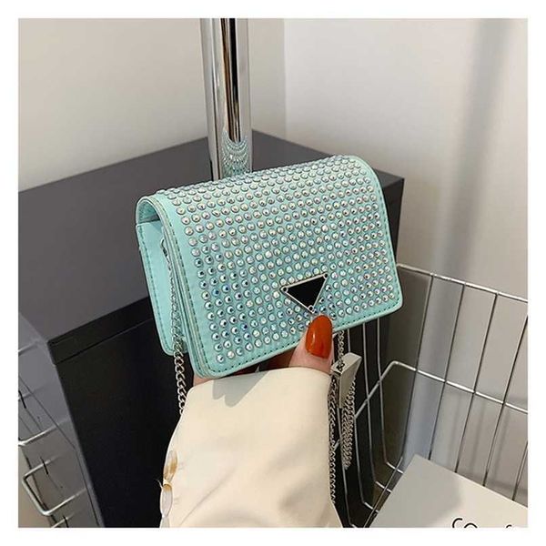 

designer bag handbag trendy sense lipstick women's chain diamond studded single messenger armpit portable hot