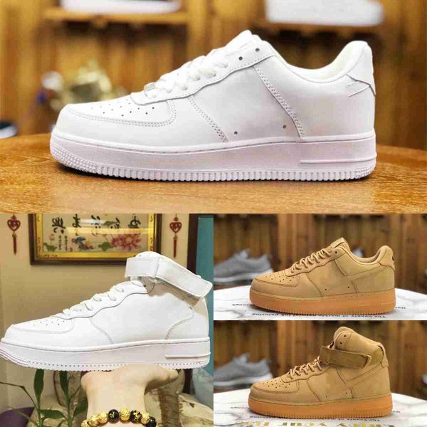 

1 airforces classic running shoes one skateboarding high low cut trainers forces 1s 07 original sports retro triple white black airs sneaker