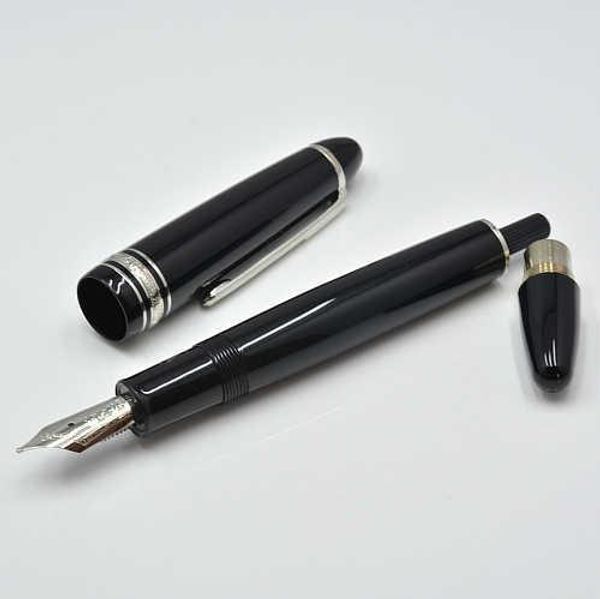 

Luxury Series 149 Bright black Silver clip M nib Pen Penless case