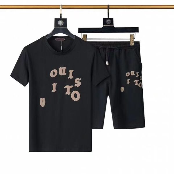 

men's tracksuits designer sports suit slimming display lapel t-shirt casual fashion stripe pattern cotton brand spring and summer men&#, Gray