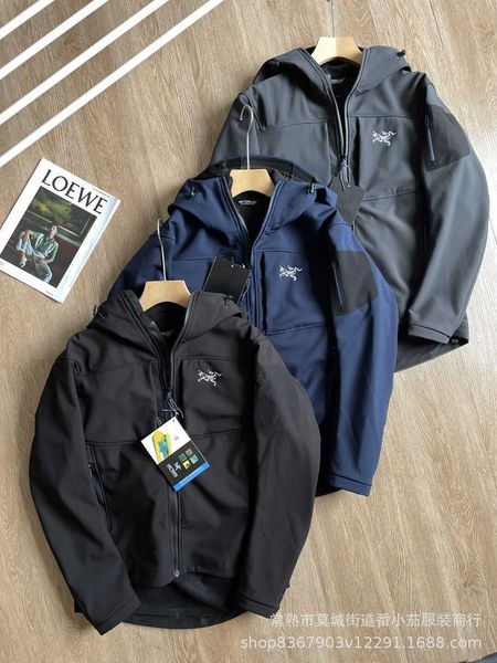 

outdoor jackets arch coats terry x casual leisure fashion designer 2023 bird men's soft shell hooded 54wq, Black;brown