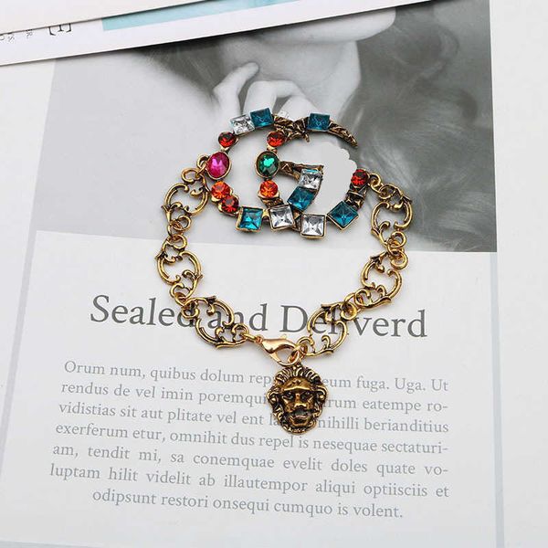 

2023 designer new wind alloy bracelet letter pendant hand jewelry, Black