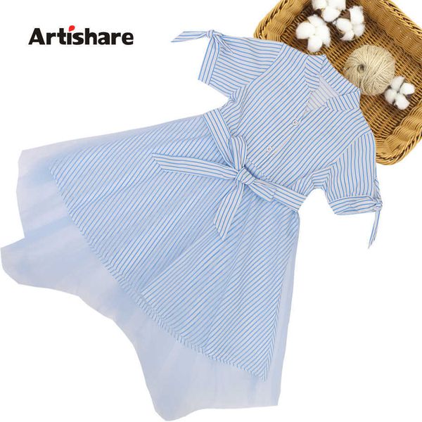 

girl's dresses dress girl striped pattern dress for girl summer children dresses casual style costume girl 6 8 10 12 14 p230327, Red;yellow