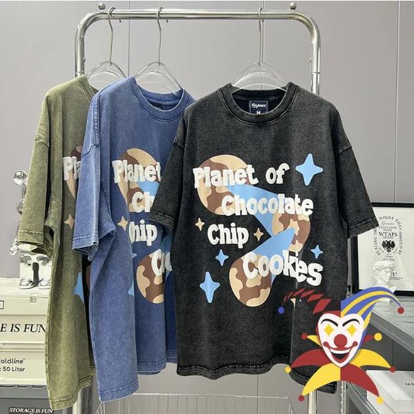 

men's plus tees print letter printing t-shirt women quality washed t shirt tee, Black;brown