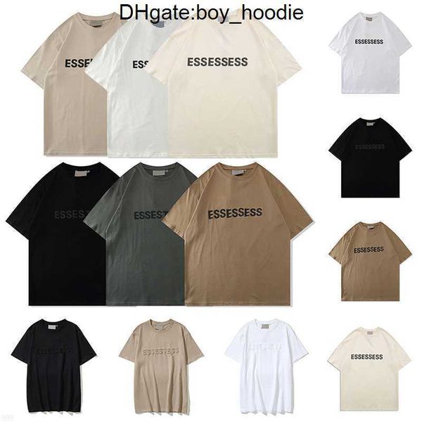 

ess t shirt mens essen t shirts thick cotton version summer women designers tshirt tees fashion man casual letter polos clothing shorts 6lh, White;black