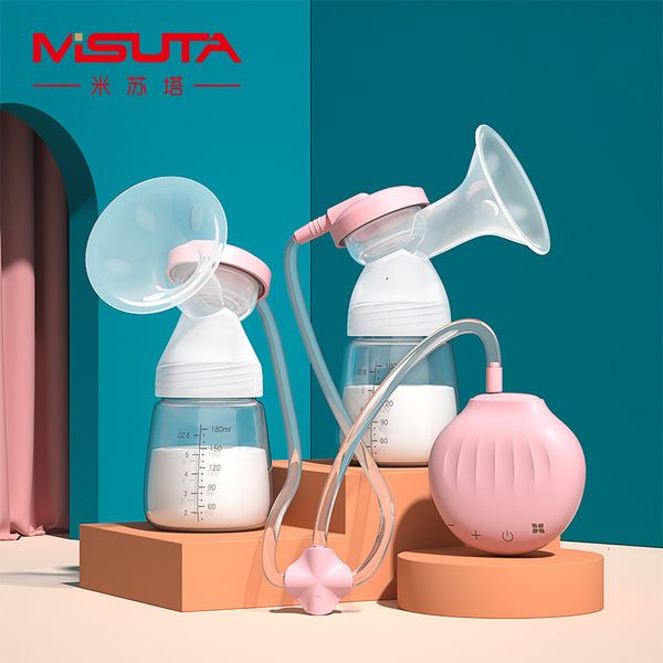 

breastpumps double electric strong suction milk marker automatic massage usb breast nursing sucker two milk bottles baby feeding 230329