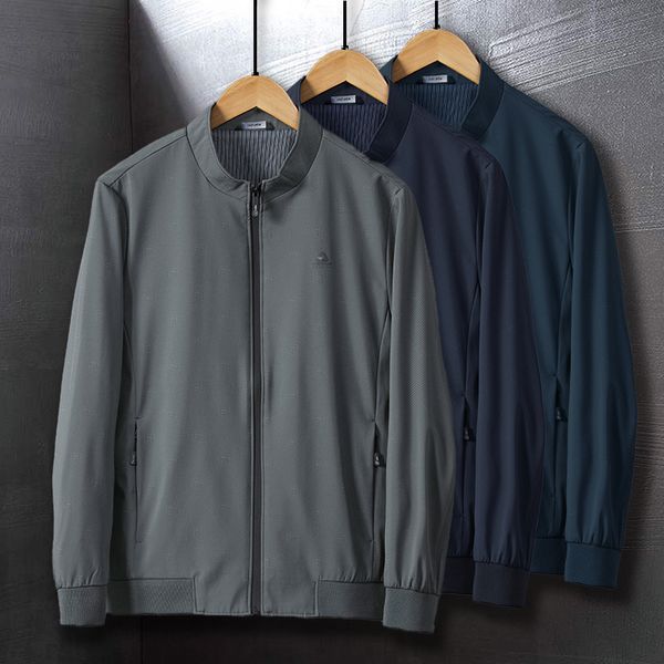 

men's jackets casual jacket men spring and autumn work wear jacket men fashion clothing lightweight solid color coats 230329, Black;brown