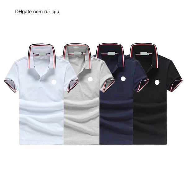 

mens designer basic business polos t shirt fashion france brand men's t-shirts embroidered armbands letter badges polo shirt shorts, White;black