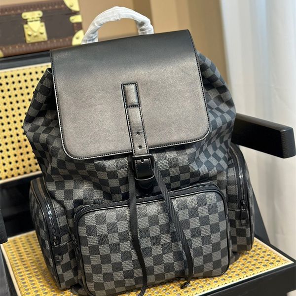 

2023 Luxury brand bag Backpack Computer package Simple backpack Backpack Men Travel package bags, Black