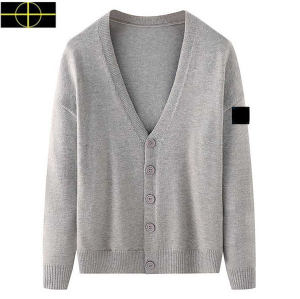 

a2 plus size coat men's classic v-neck cardigan stone sweater island 2022 spring and autumn sweater women's undercoat is land swea, Black;brown