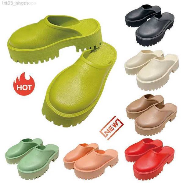 

designer ladies slippers womens rubber thick sole perforated g sandals fashion platform beach woman shoes outdoor activities full of persona, Black