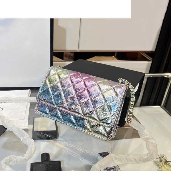 

cc bag luxury brand wallets mermaid princess metal lambskin wallet with chain bags classic mini flap colorful card holder cosmetic purse out, Red;black