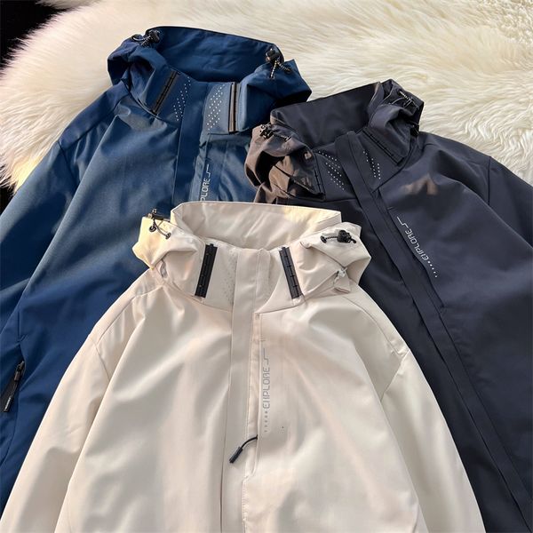 

men's jackets legible spring autumn casual jackets men solid loose zip up hooded jacket for man 230329, Black;brown