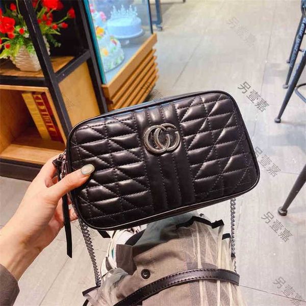 

designer bag handbag camera embroidery chain single simple texture popular messenger