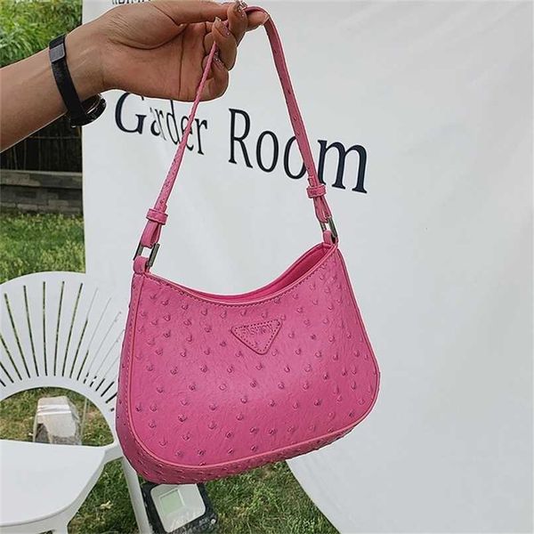 

designer bag handbag bags female ostrich pattern trend celebrity armpit dumpling