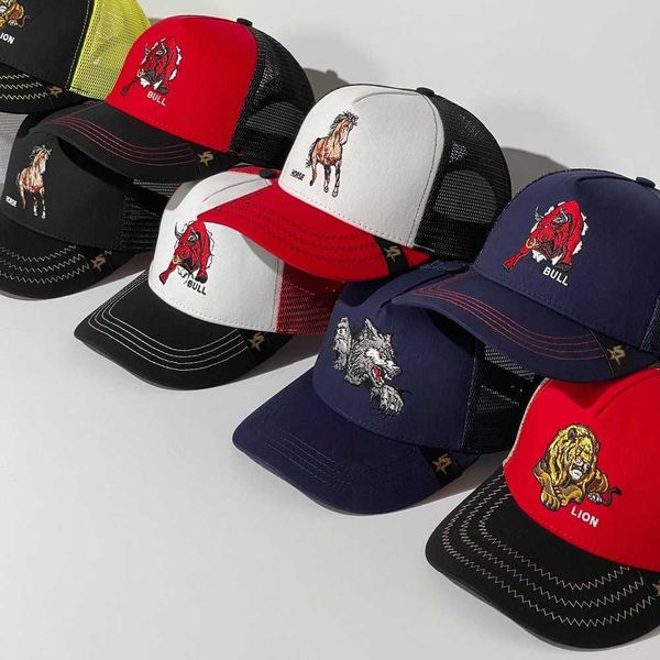 

other accessories animal embroidered baseball cap cartoon cap mesh truck driver cap breathable duck tongue cap tide, Silver