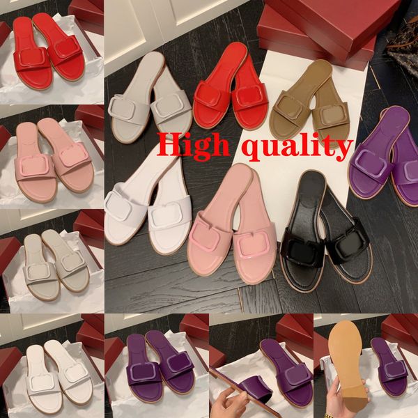 

beach slippers scuffs slippers cross buckle classic flat heel summer lazy designer fashion letter flat flops lady slides women shoes bath la, Black
