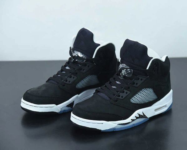 

desinger shoes 5 unc 5s university blue black white silver 3m reflective men sneakers 5s black/white-cool grey outdoor sneaker sports